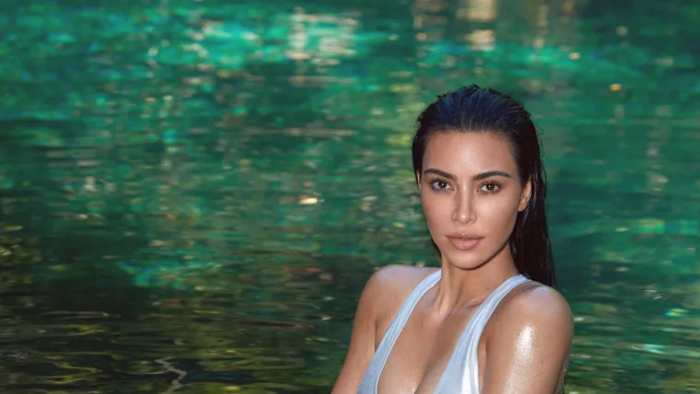 Kim Kardashian was photographed by Greg Swales in the Dominican Republic.
